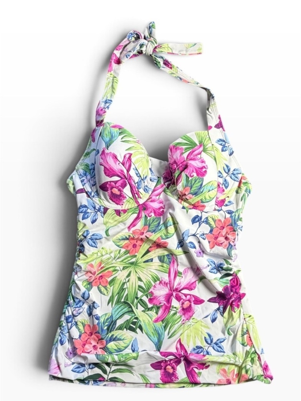 TOMMY BAHAMA coastal gardens Underwired multi color tankini top size S $128 NWT